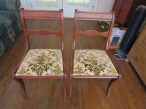 lot 157 image: ANTIQUE DINING CHAIRS, MATCHES LOTS 154, 169, 175