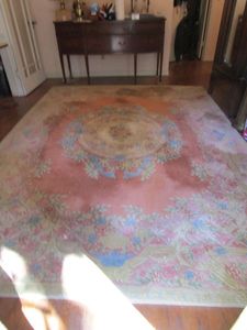 lot 390 image: 9X12 AREA RUG, MAY NEED CLEANING