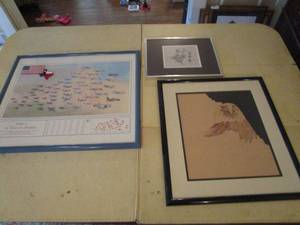 lot 386 image: 3 PCS FRAMED ARTWORK