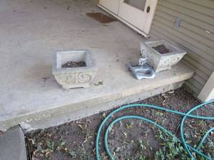 lot 427 image: 2 CEMENT PLANTERS