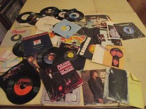 lot 414 image: GENEROUS QTY OF 45 RPM RECORDS AND VINTAGE CONCERT TICKET STUBS