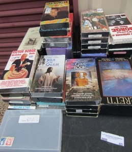 lot 40 image: Large lot of VHS tapes all assorted
