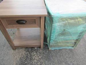 lot 88 image: two 18 single drawer SIDE TABLES