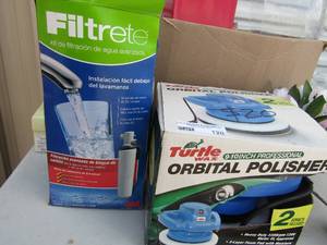 lot 120 image: Filtrate water filter,  Turtle wax 9 ORBITAL POLISHER