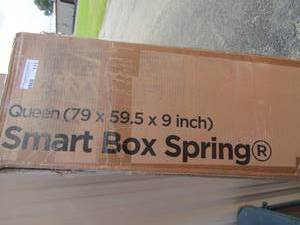 lot 111 image: Smart box spring queen size NEW never opened 79x59x9