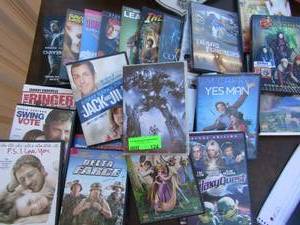 lot 124 image: Various movies- Transformers, Descendants, Indiana Jones, Day breakers , kids and adults