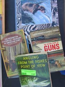 lot 137 image: Fishing books- Angling from the fishes point of view, Clock fishing and more