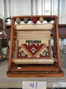 lot 41 image: Vintage mini Turkish loom