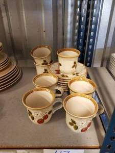 lot 43 image: Mikasa coffee cups - set of 7