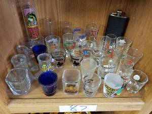 lot 87 image: Selection of shot glasses