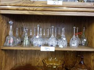 lot 90 image: Selection of crystal glass bells