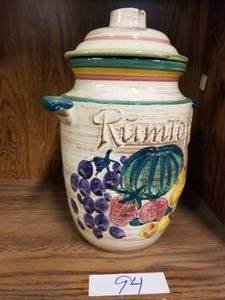 lot 94 image: Large Rumtopf jar with lid from W. Germany