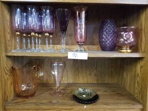 lot 96 image: Selection of colored glassware