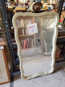 lot 146 image: White wall mirror
