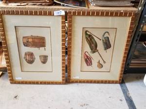 lot 147 image: Framed art work - music themed