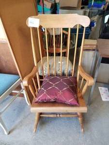 lot 166 image: Solid wood rocking chair