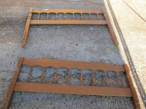 lot 120 image: Full size headboard footboard