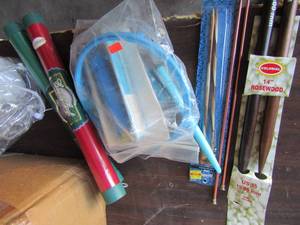 lot 128 image: large box of yarn all colors crochet needles of all sizes
