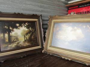 lot 141 image: DALHART WINDBERG -  FRAMED PRINTS -  One Summer Day & Woodland Reflections   14 X 16