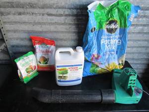 lot 234 image: SEARS electric blower De-root chemical, used potting soil, Organic Citrus TONE