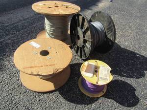lot 249 image: 4 small spools of AIG electrical wire used