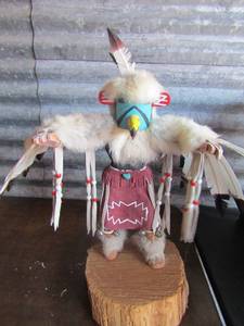 lot 257 image: 17 Eagle Kachina Doll with wings that span 10