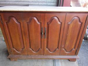 lot 288 image: Cabinet 2 shelves with marble top