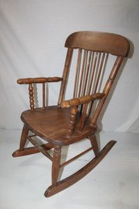 lot 39 image: Antique Childs Rocking Chair