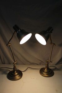 lot 55 image: Pair of Metal Adjustable Desk Lamps