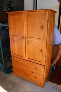 lot 30 image: Pine Storage Cabinet