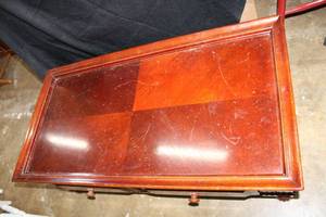 lot 89 image: Coffee Table with Rope Twist Trim and Sunken Top, Matches Lot 88
