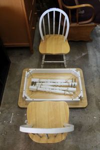 lot 94 image: Childs Size Table and Chairs Set (Already Disassembled)