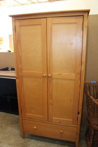 lot 97 image: Pine StorageEntertainment Cabinet