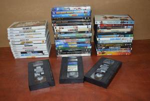 lot 137 image: DVDs and VHS Movies, see pictures