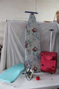 lot 134 image: Ironing Boards, Iron, Collapsible Smart Cart