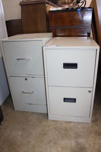 lot 139 image: Two 2-Drawer File Cabinets