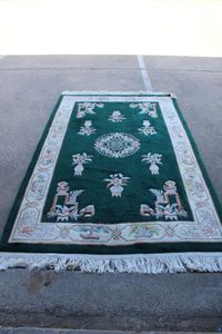 lot 147 image: Antique Hand Woven Chinese Area Rug 5ft. X 9ft., Please Preview
