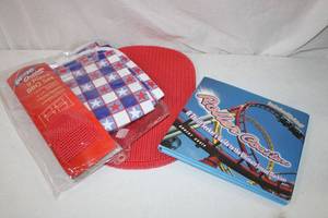 lot 156 image: Summer Fun Lot Book on Roller Coasters and 9-Piece Table Set