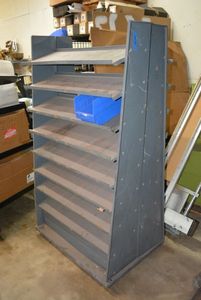 lot 219 image: Metal Two-Sided Rolling parts bin