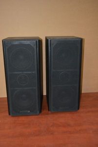 lot 171 image: Pair of Pioneer Speakers CS-V55 Vertical Twin Base Drive System