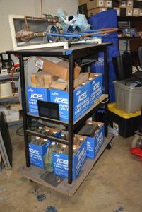 lot 215 image: Rolling Industrial Cart (Contents not included)