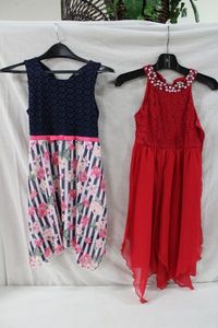 lot 258 image: Girls Dresses (Emily Rose and Pink & Violet) Size 10 as shown