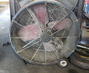 lot 122 image: TempaCure Model TPC-42 42 Rolling 4-Blade Shop Fan, 12 HP