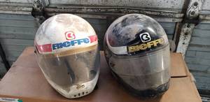 lot 149 image: Lot of 2 Vintage Bieffe Racing Helmets