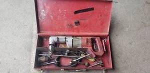 lot 370 image: Milwaukee 12 Reversible Right Angle Drill w Metal Case