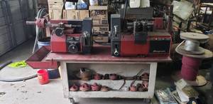 lot 379 image: Snap-On Brake Drum Lathe Model NEL & Snap-On Disc Brake Lathe Model NDL.  With Table & Attachments