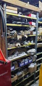 lot 518 image: Metal Shelf w 10 Shelves.  CONTENTS NOT INCLUDED  PICKUP FOR THIS ITEM IS FRIDAY ONLY