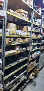 lot 521 image: Metal Shelf w 10 Shelves.  CONTENTS NOT INCLUDED  PICKUP FOR THIS ITEM IS FRIDAY ONLY