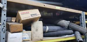 lot 526 image: Contents of Top Shelf. Misc parts   THIS ITEM MUST BE PICKED UP WEDNESDAY OR THURSDAY