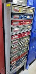 lot 550 image: Imperial 12-Drawer Parts Cabinet.  All Drawers and Contents in Drawers Included